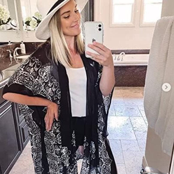 Kimonos for Women Swimsuit Coverups Beach Cover Up Swimwear Cardigan Summer - Picture 4 of 7